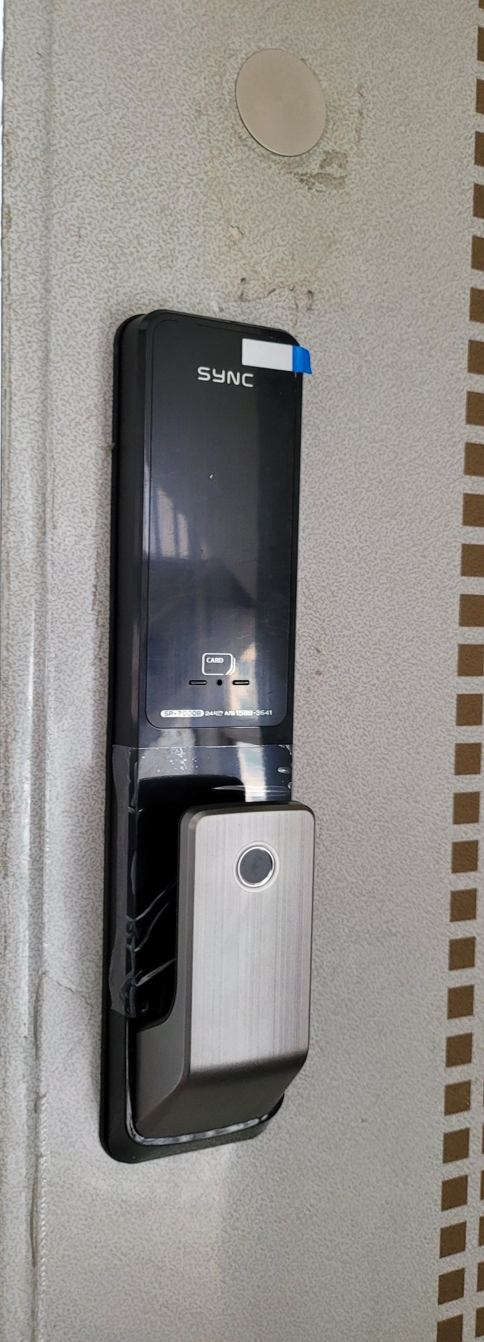 수원 권선동 써미트빌 도어락 - 솔리티 싱크 SP-7000B 지문 Wi-Fi 도어락
