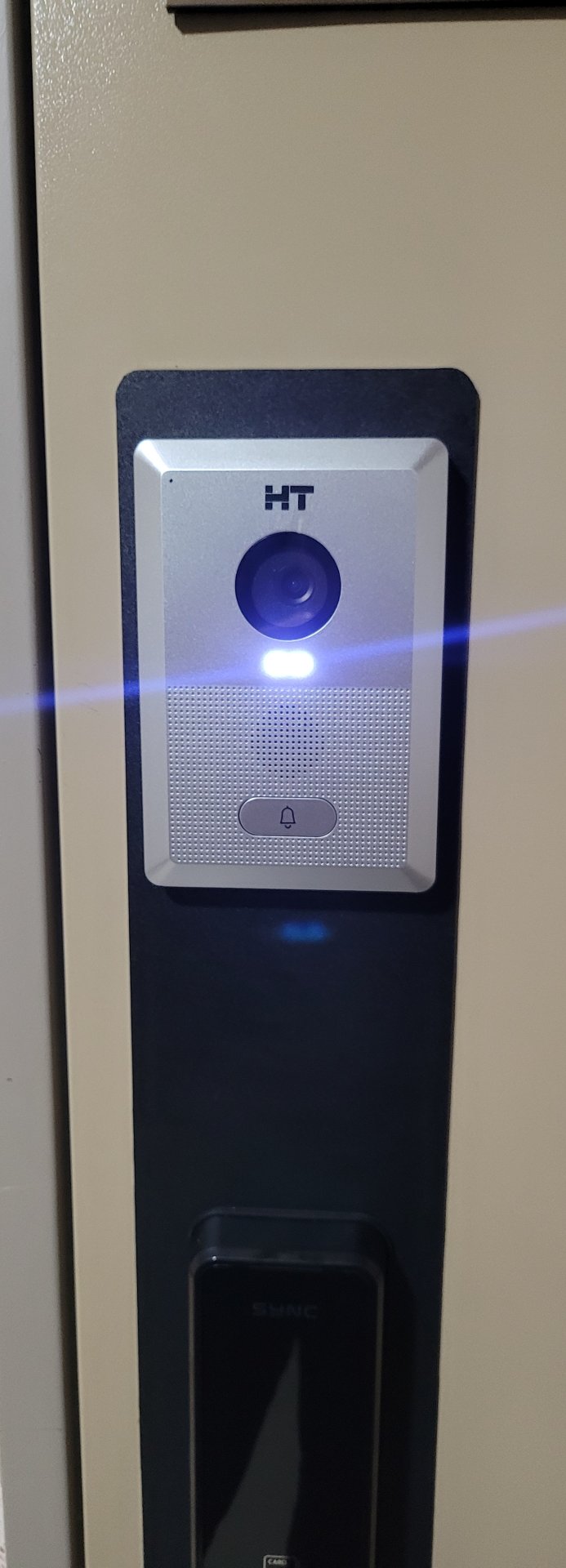 금천롯데캐슬골드1차 도어락 교체 - 솔리티 싱크 SP-7000B 와 현대초인종 입니다.